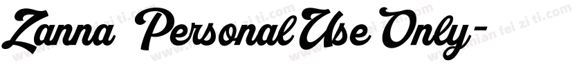 Zanna PersonalUseOnly字体转换